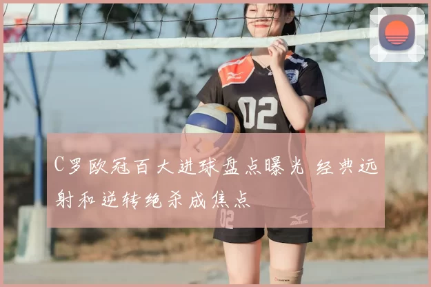 C罗欧冠百大进球盘点曝光 经典远射和逆转绝杀成焦点